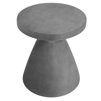 Jacqueline 18" Stone/Concrete Outdoor Side Table