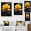 Danail, jaune, noir, rose, élégance III - fleurs, art mural-1994433666-1994433661