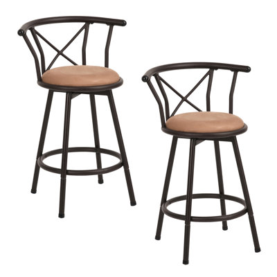 Sinope Swivel Upholstered Bar Stool with Steel Frame