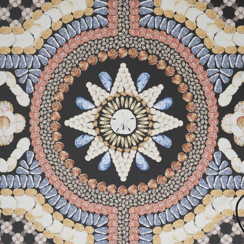 Papier peint Schumacher x Mary McDonald, Onyx / multicolore