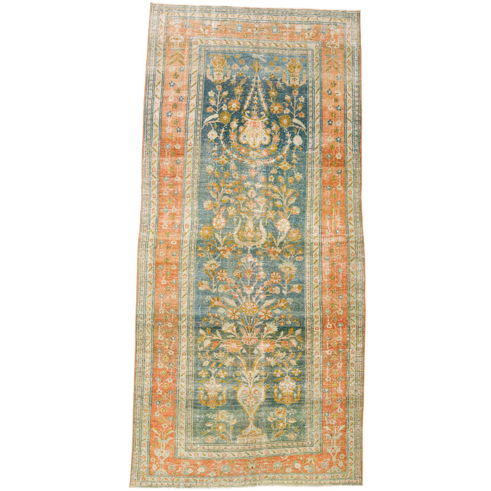 Home and Rugs One-of-a-Kind 5'7'' x 12' 1990s Area Rug in Blue/Rust ...