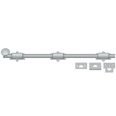 Boulon de surface 18 po Deltana 18SB26D; robuste; finition chrome satiné