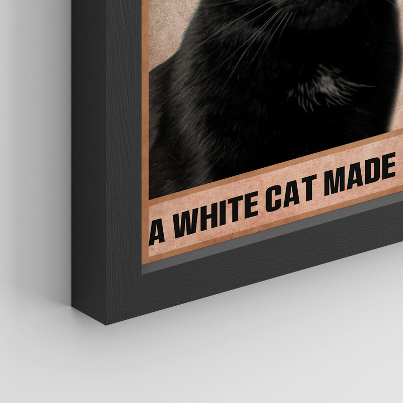 «I'm Not Bad Luck Black Cat Bathroom» sur papier, H 14 po x l 11 po, Noir