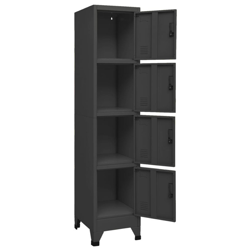 Armoire vestiaire en acier, Anthracite, 4