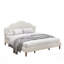 Structure de lit avec tête de lit réglable, rembourrage en tissu de lin, style simple et moderne, aucun sommier requis, assemblage facile-1105095095