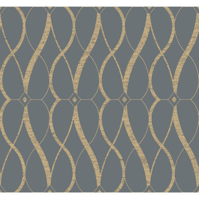 Graceful Geo Geometric Metallic Wallpaper Roll