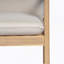 Causeuse d'extérieur en bois d'acacia avec table basse, structure en teck clair, coussin beige