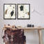 Ensemble de 2 toiles flottantes beiges olive abstraites classiques encadrées par June Erica Vess-694542881-694542887