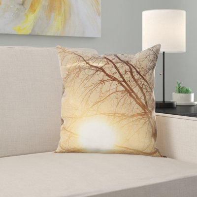 Floral Microsuede Throw Pillow