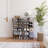 Shoe Rack,7 Tier Shoe Storage Organizer with Hooks, Entryway Shoe Tower,12-14Pairs Shoes,Vertical Shoe Organizer,Vertical Shoe Organizer,Easy Assemble,Saving Space,Rustic Gray