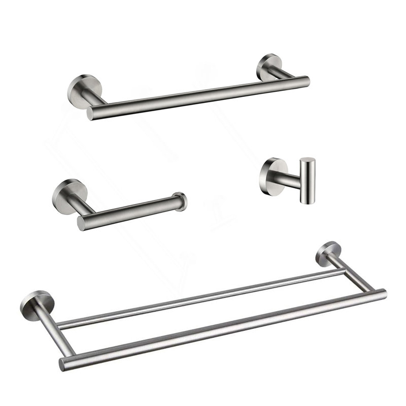 Ensemble de quincaillerie de salle de bain 4 pièces, Nickel brossé