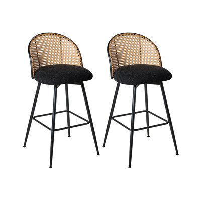 Set of 2 Bar Chairs NATHAN Swivel