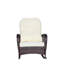 Chaise berçante d'extérieur en osier à assise large-130143829