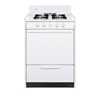 Hotpoint 24 in. 2.9 cu. ft. Oven Freestanding Gas Range with 4 Sealed  Burners - White