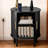 Nightstand With Charging Station, Fluted Accent Side Table With Sliding Door & Adjustable Shelf, Mid-century Modern End Table For Small Space, Living Room, Bedroom-1231376604-1231376677