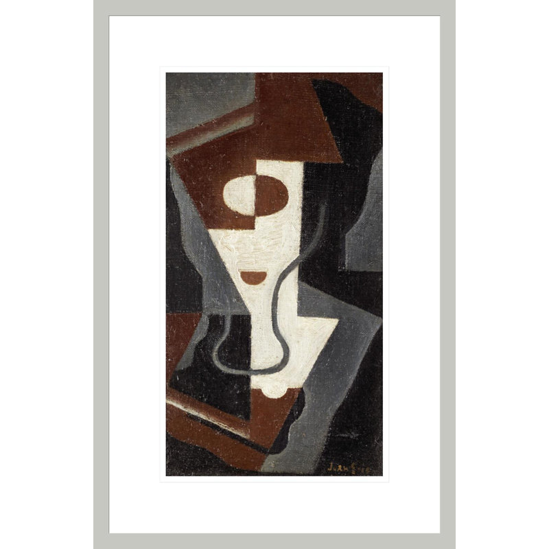 «Glass» par Juan Gris - impression giclée sur cadre, H 21,75 po x l 14,36 po