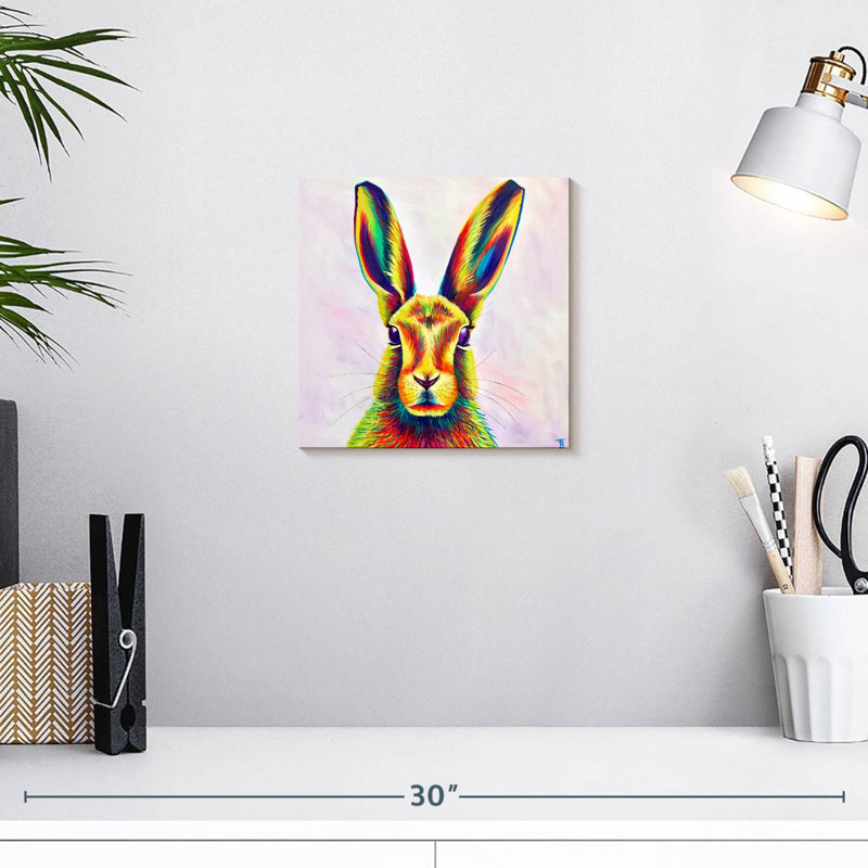 Crowle Rainbow Hare, 10" H x 10" W