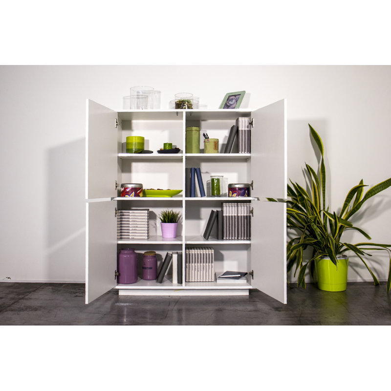 Jahzara 100cm Sideboard, White Glossy