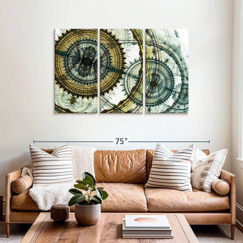 Avery Abstract Steampunk, 36" H x 57" W