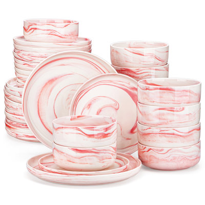36 Piece Porcelain China Dinnerware Set - Service for 12