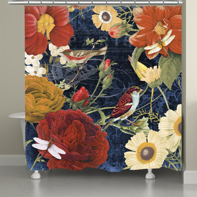 Vintage Floral Shower Curtain