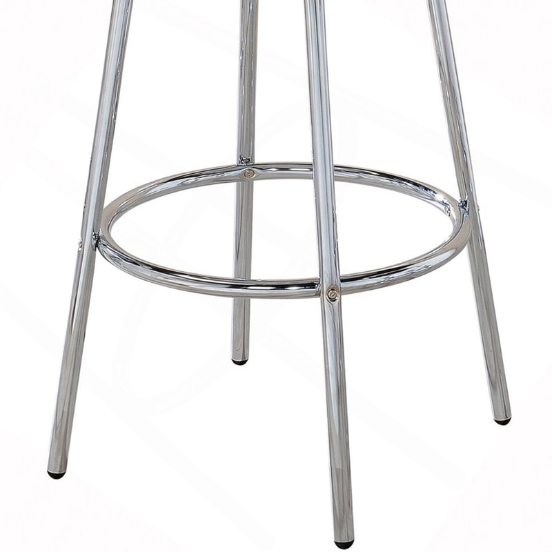 Table de bar ronde brillante et chromée Werner