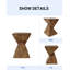 Table d'appoint abstraite moderne en forme de sablier de 18 pouces, table de bout supérieure pour une utilisation intérieure et extérieure