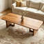 Table basse brune en bois massif brun