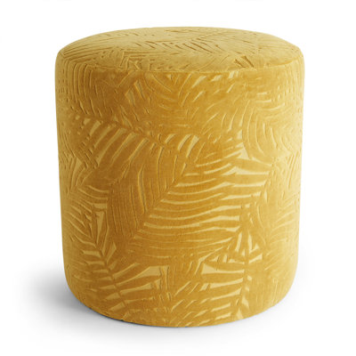 40cm Wide Round Floral Pouffe Ottoman