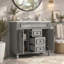 Meuble-lavabo moderne de 91 cm (36 po) avec lavabo et 2 portes à fermeture en douceur, solution de rangement élégante pour toute salle de bain-305889746-305889749