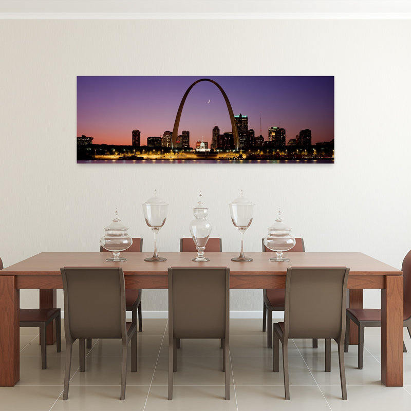 Art mural abstrait St Louis, H 20 po x l 60 po