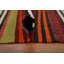 Tapis rayé en laine 5 x 9