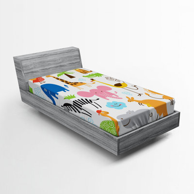 Animal Microfiber Fitted Sheet