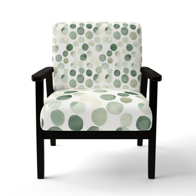Modern Upholstered Chair - Circle Breeze Sage Beige Beige Arm Chair