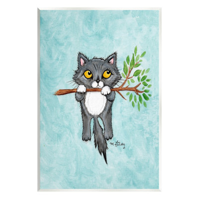 «Chaton Climbing Branch», art mural par Michelle Gilsey