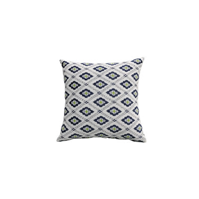 Housse de coussin et insert Liza en bleu / vert / blanc