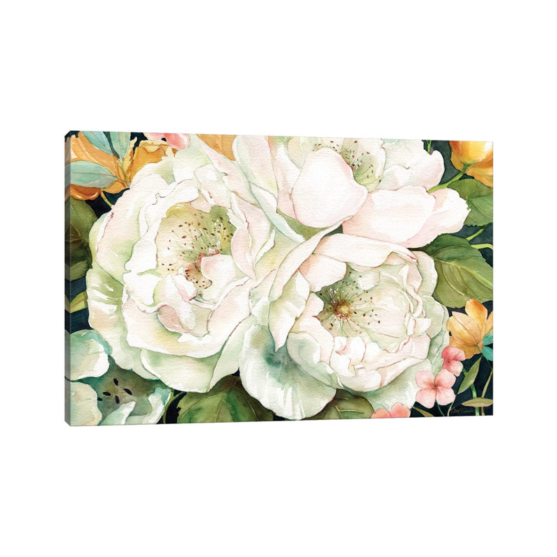 Garden In White by Carol Robinson - Wrapped Canvas Painting, 20.32 cm H x 30.48 cm W