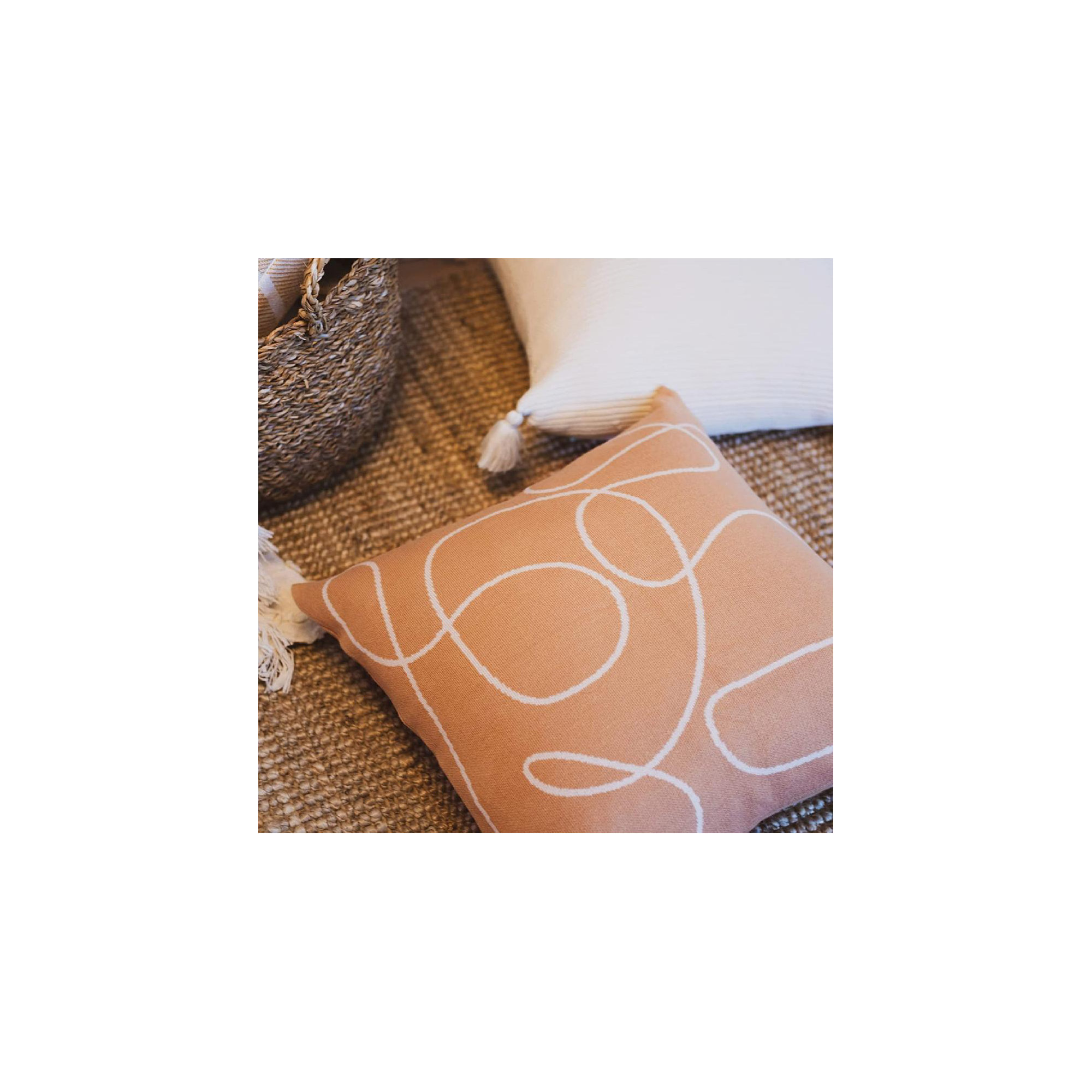 Lismore Cotton Pillow Cover, Orange