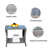 Outdoor Patio Furniture 1 Coffee Table With Clear Tempered Glass For Patio Gatherings & Backyard Entertaining-1224610875