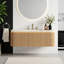 30" Wall Mounted Single Sink Bathroom Vanity with Engineered Marble Top-1149367688
