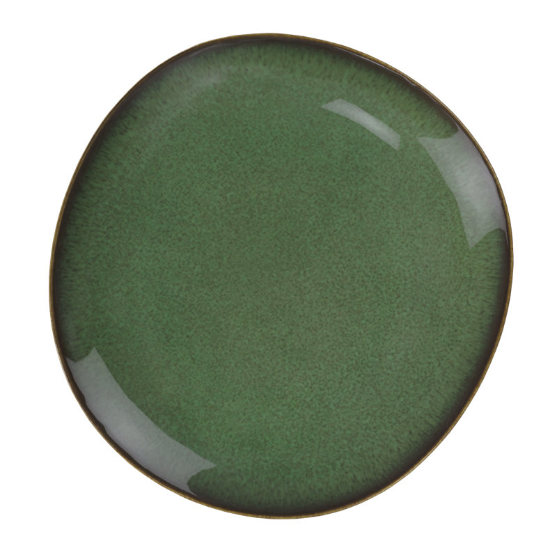 Assiette à pain Villeroy & Boch Lave Vert, faïence de porcelaine de qualité supérieure, aspect fait à la main et glacis réactif, 6,75 po de diamètre, va au lave-vaisselle et au micro-ondes, vert
