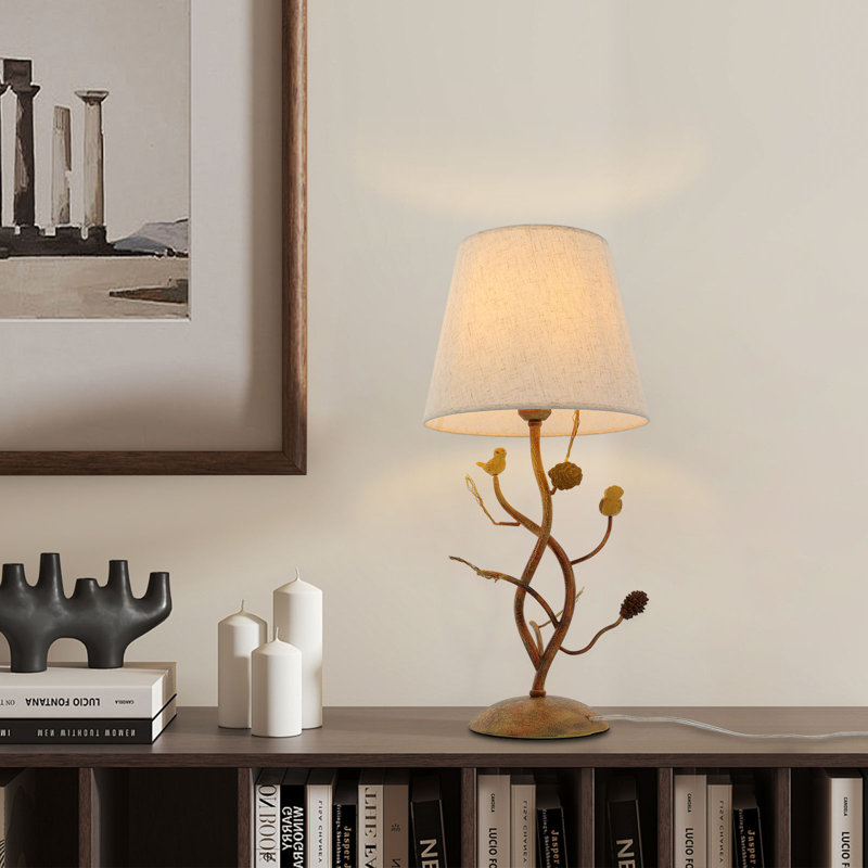 Lampe de table 27,55 po en fer et résine pour bureau à domicile