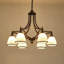 Lustre classique / traditionnel à 6 lumières avec verre givré-133043785
