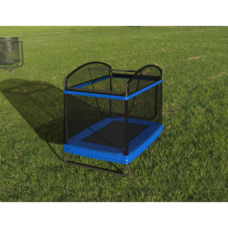 Trampoline 4 * 6Ft avec filet de protection + balançoire