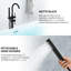 Robinet de baignoire noir mat - Fixation au sol avec robinet de baignoire à main en option