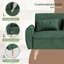 Julizza 49" Upholstered Sofa Loveseat-1850470414