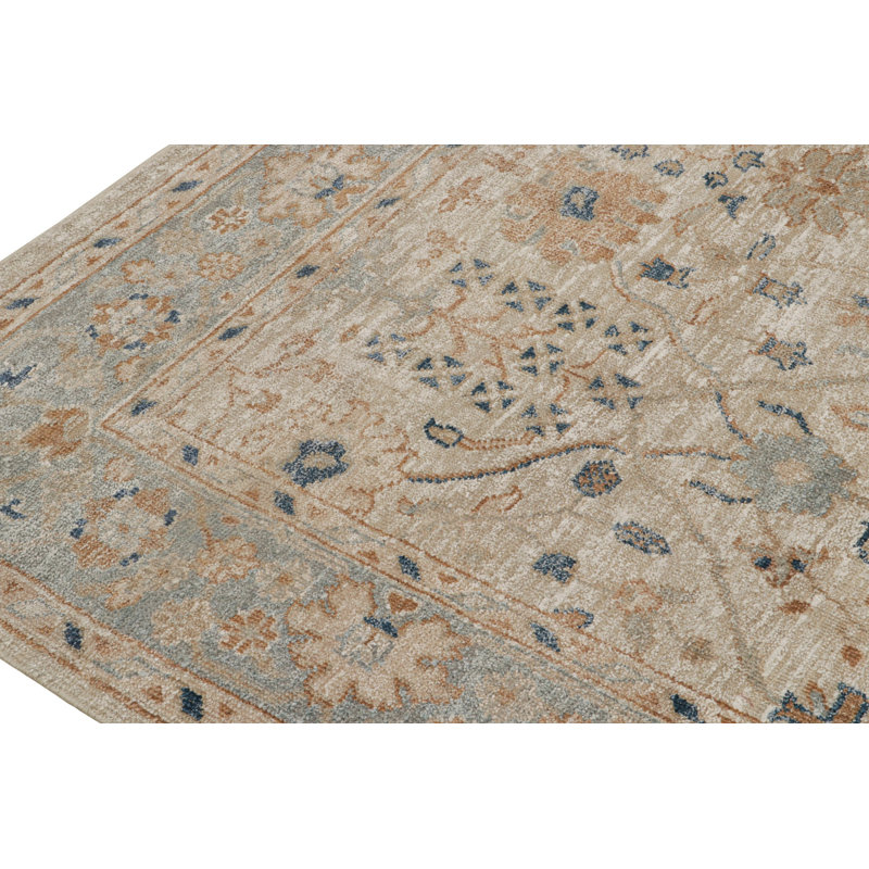 Oushak Handmade Kilim Silk Floral Area Rug, Rectangle 12' x 18'