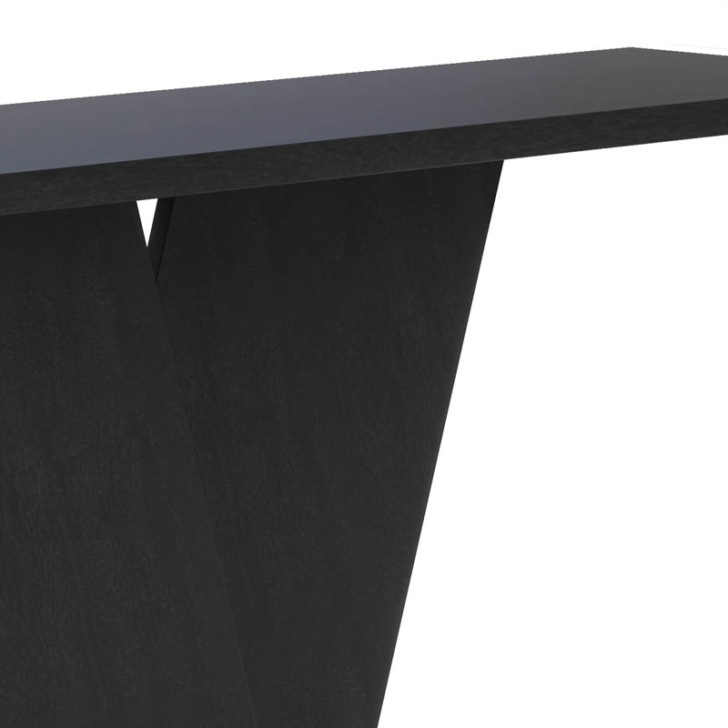 Console moderne avec base en V, Noir