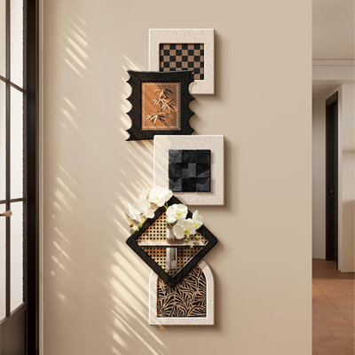 Picture color Solid wood + Sandstone Wall art