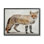 «Woodland Nature Silhouette Fox» par Kim Curationa - cadre flottant, impression sur bois